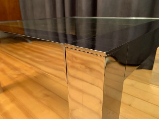 Chrome-Plated and Glass Coffee Table, Italy, 1960s-RTR-1139068