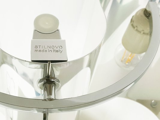 Chrome Plated and Painted Metal Spinnaker Table Lamp by C. Corsini, G. Wiskemann for Stilnovo, 1968-RD-1820789