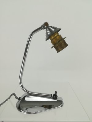 Chrome-Plated Bedside Lamp, 1960s-KDB-1291163