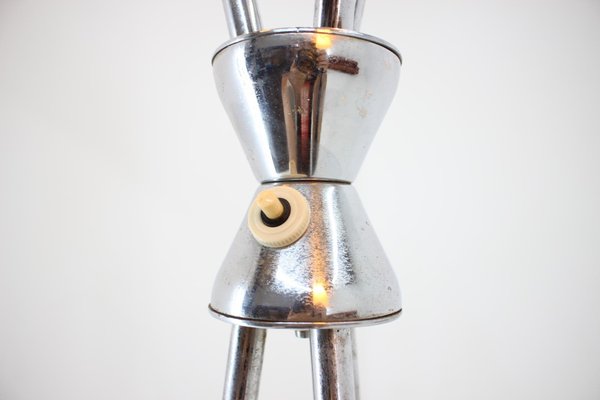 Chrome Plated Floor Lamp, Czechoslovakia, 1960s-TZ-1062770