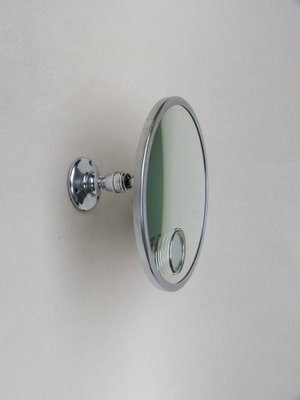 Chrome-Plated Illuminated Wall Mirror from Le Mirophar Brot Déposé, France, 1950s-EY-1752524