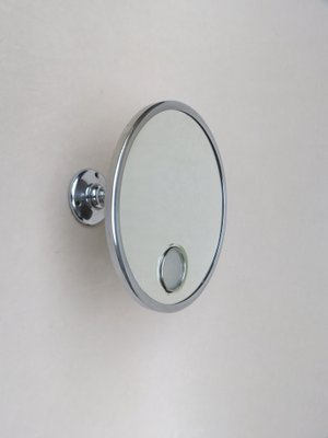 Chrome-Plated Illuminated Wall Mirror from Le Mirophar Brot Déposé, France, 1950s-EY-1752524