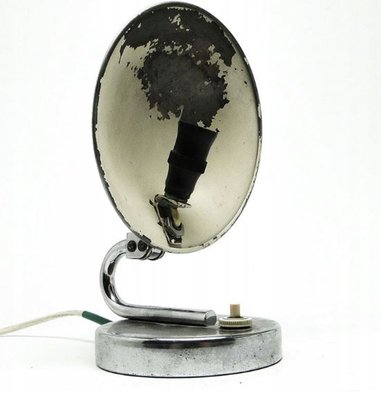 Chrome-Plated Metal Table Lamp by J. Hurka for Napako, Czechoslovakia, 1950s-BKO-1417652