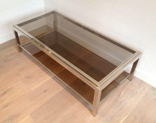 Chrome Rectangular Coffee Table-BA-1365820