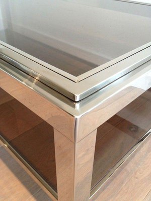 Chrome Rectangular Coffee Table-BA-1365820