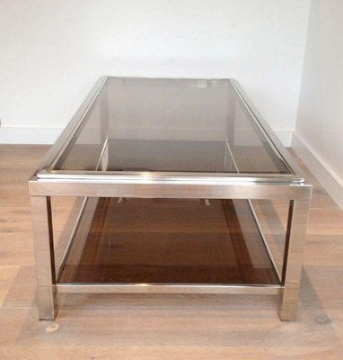 Chrome Rectangular Coffee Table-BA-1365820