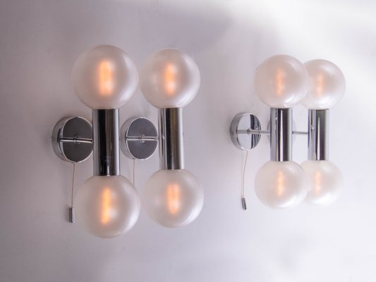 Chrome Sconces by Motoko Ishii for Staff, 1970s, Set of 2-DEK-546865