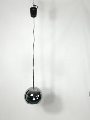 Chrome Sphere Pendant Lamps by Targetti, 1970s, Set of 2-OT-1325120