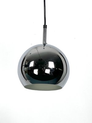 Chrome Sphere Pendant Lamps by Targetti, 1970s, Set of 2-OT-1325120