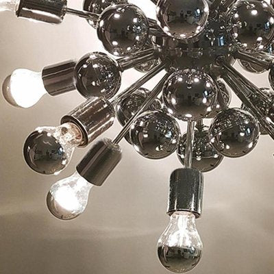 Chrome Sputnik Ceiling Lamp by Goffredo Reggiani, Italy, 1970s-QGR-1167378