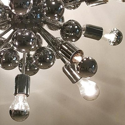 Chrome Sputnik Ceiling Lamp by Goffredo Reggiani, Italy, 1970s-QGR-1167378