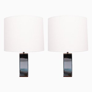 Chrome Square Table Lamps by Goffredo Reggiani, Italy, 1960s, Set of 2-GCG-989528