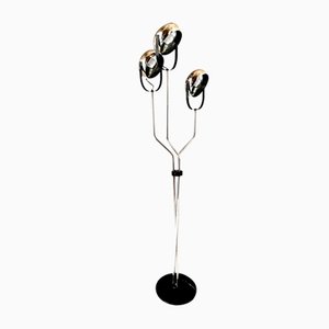 Chrome Steel Floor Lamp with Three Adjustable Light Points from Reggiani, 1960s-TOI-1749581