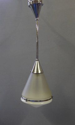 Chromed Conical Ceiling Lamp by Peter Behrens for Siemens, 1919-AWL-768009