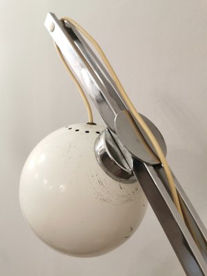 Chromed & Enamelled Metal Floor Lamp, Italy, 1970s-ZST-1254416