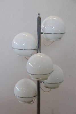 Chromed Metal and Glass Floor Lamp attributed to Gino Sarfatti, 1960s-DCO-1776743