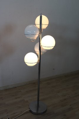 Chromed Metal and Glass Floor Lamp attributed to Gino Sarfatti, 1960s-DCO-1776743