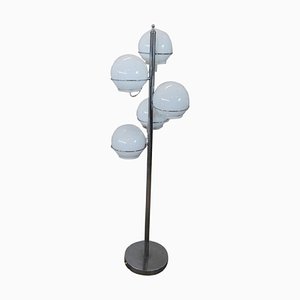 Chromed Metal and Glass Floor Lamp attributed to Gino Sarfatti, 1960s-DCO-1776743