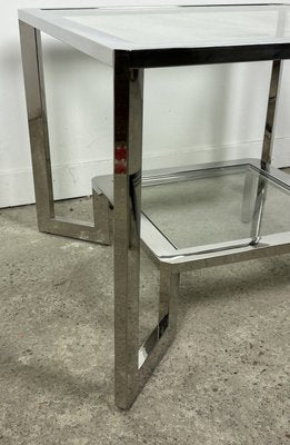 Chromed Metal Coffee Table / End Table, 1980s-RWZ-2028190