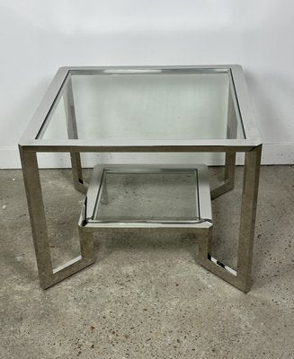 Chromed Metal Coffee Table / End Table, 1980s-RWZ-2028190