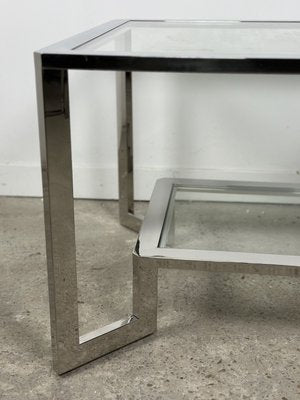 Chromed Metal Coffee Table / End Table, 1980s-RWZ-2028190