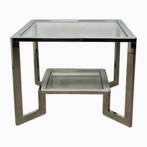 Chromed Metal Coffee Table / End Table, 1980s-RWZ-2028190