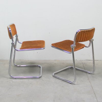 Chromed Metal Dining Chairs, 1960s, Set of 4-NE-796153