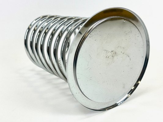 Chromed Spiral Shaped Umbrella Stand, 1980s-ZCY-2021763