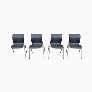 Chromed Steel Dining Chairs from Fritz Hansen, 1993, Set of 4-HOI-820116