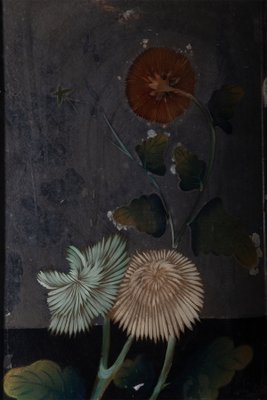 Chrysanthemums, 1800, Reverse Glass Painting-RCE-2040304