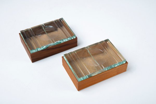 Cigarette Boxes from Fontana Arte, 1950s, Set of 2-DZU-1991859