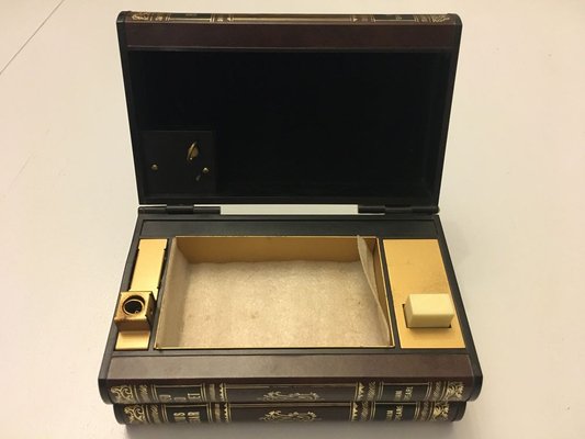 Cigarette Storage Box with Music Box and Lighter, 1970s-WQQ-693224