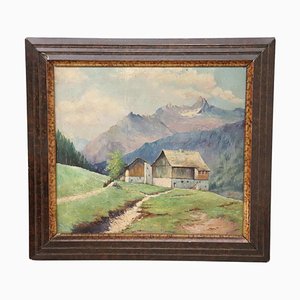 Cino Bozzetti, Italian Landscape, 1937, Oil on Board, Framed-DCO-1361984