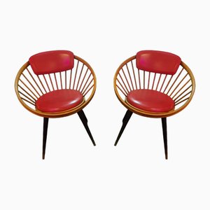 Circle Chairs attributed to Yngve Ekström, 1980s, Set of 2-BXA-2017233