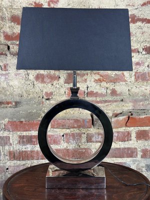 Circle Table Lamp in Chromed Metal, 1990s-RWZ-1758258