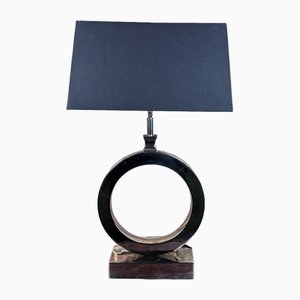 Circle Table Lamp in Chromed Metal, 1990s-RWZ-1758258