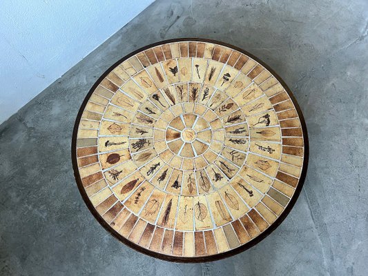 Circular Coffee Table Herbariums by Roger Capron for Vallauris, 1960s-WKI-2027593