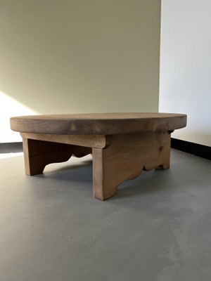 Circular Coffee Table in Pine, 1950s-WKI-1412150