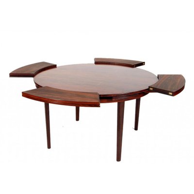 Circular Flip-Flap Dining Table in Rosewood from Dyrlund-MTD-1400198