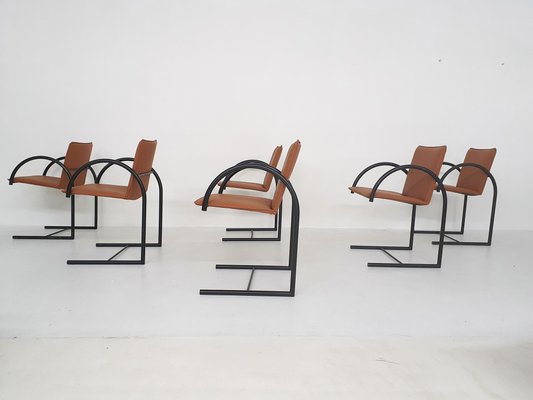 Cirkel 1 Dining Chairs by Karel Boonzaaijer & Pierre Mazairac for Metaform, The Netherlands, 1980s, Set of 6-ZO-973445