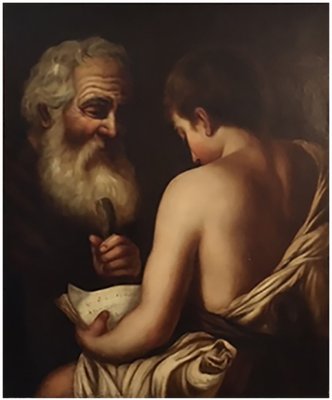 Ciro De Rosa, Youth and Wisdom, Italian School, 2007, Oil on Canvas, Framed-YUW-1314642