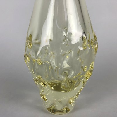 Citrine Glass Vase by Miloslav Klinger for Zelezny Brod Glassworks, 1960s-TZ-1353349