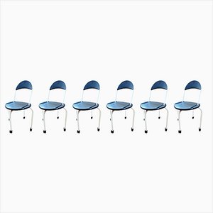 Clack Model Chairs by Lucci & Orlandini for for Lamm, 1970s, Set of 6-FIP-1427948