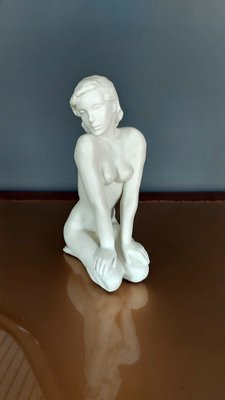 Classic Rose Collection Sitting Woman Figure by Lore Friedrich Gronau for Rosenthal, Germany-QZZ-1703386