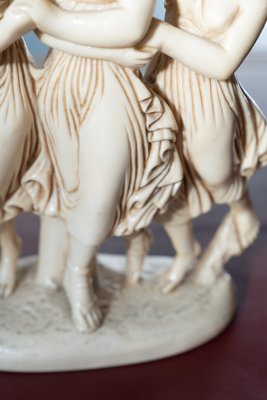 Classical Art Resin Sculptures in Ivory Finish, 1970s-1980s, Set of 2-KNM-2027587