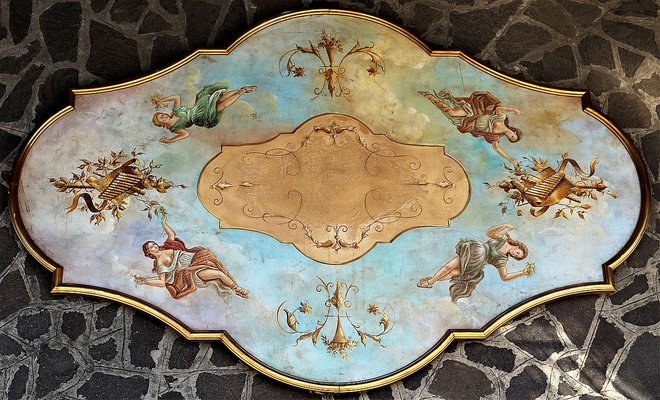 Classical Gilt Ceiling Fresco, 1980s or 1990s-IYX-973333