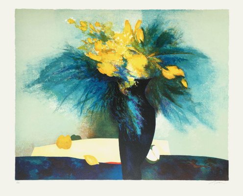 Claude Gaveau, Jonquilles, 1985, Lithograph on Arches Paper-FMZ-1115517