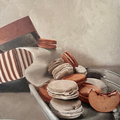 Claudia Benavente, Want a Macaron ? Ah Ah, 2023, Oil on Canvas-NKY-1764403