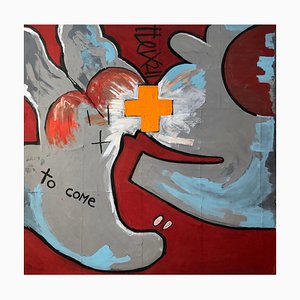 Claudie Baran, to Come, 2022, Tempera & Ink on Canvas, Framed-CHG-1175867