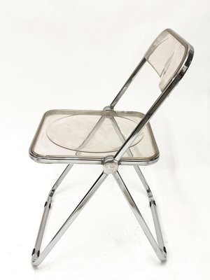 Clear Acrylic Glass Plia Folding Chairs by Giancarlo Piretti for Anonima Castelli, 1970, Set of 4-JDR-1125889